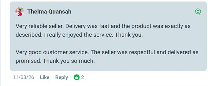 Jiji review screenshot from Thelma Quansah