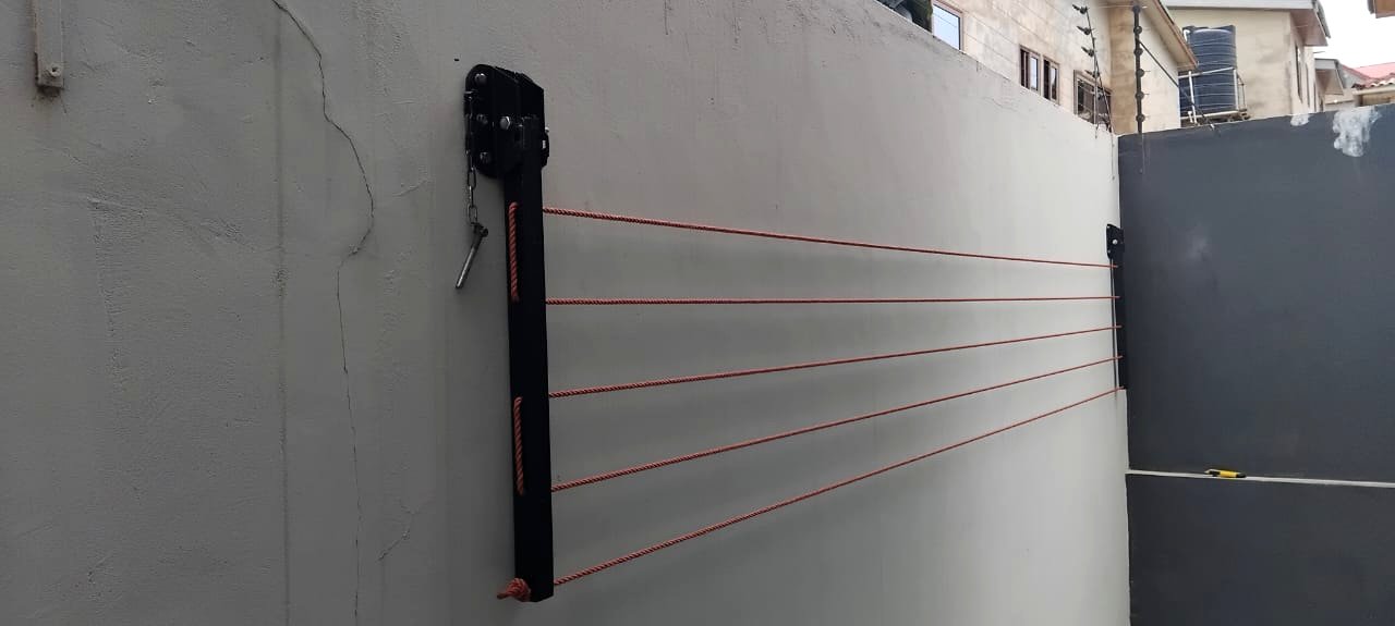 Downward-folding drying line — 5 lines, 2 poles