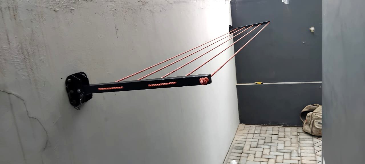 Downward-folding drying line — 5 lines, 2 poles