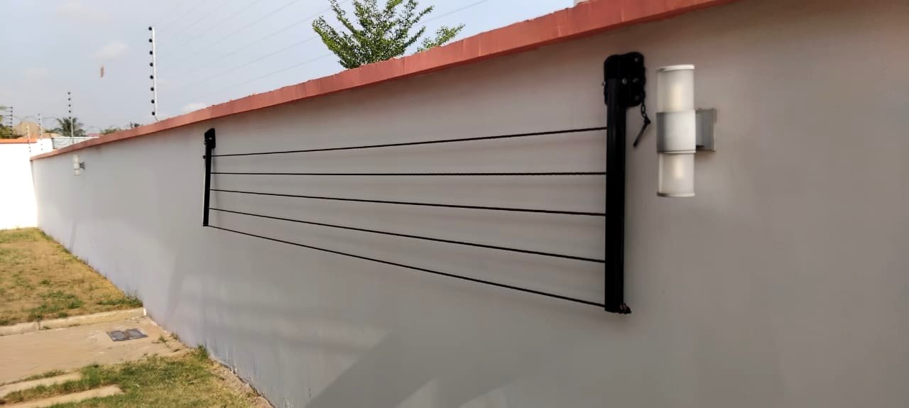 Downward-folding drying line — 5 lines, 2 poles