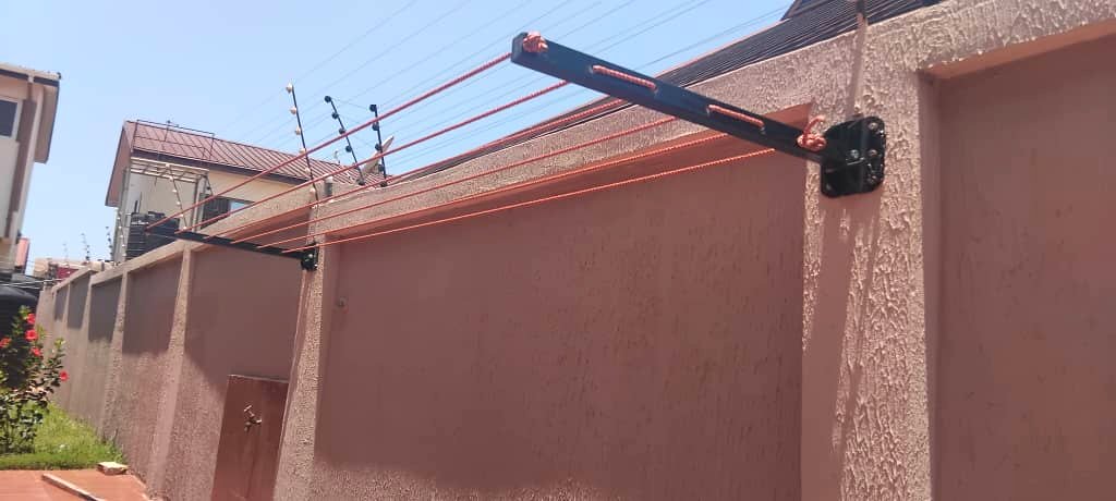 Downward-folding drying line — 6 lines, 2 poles