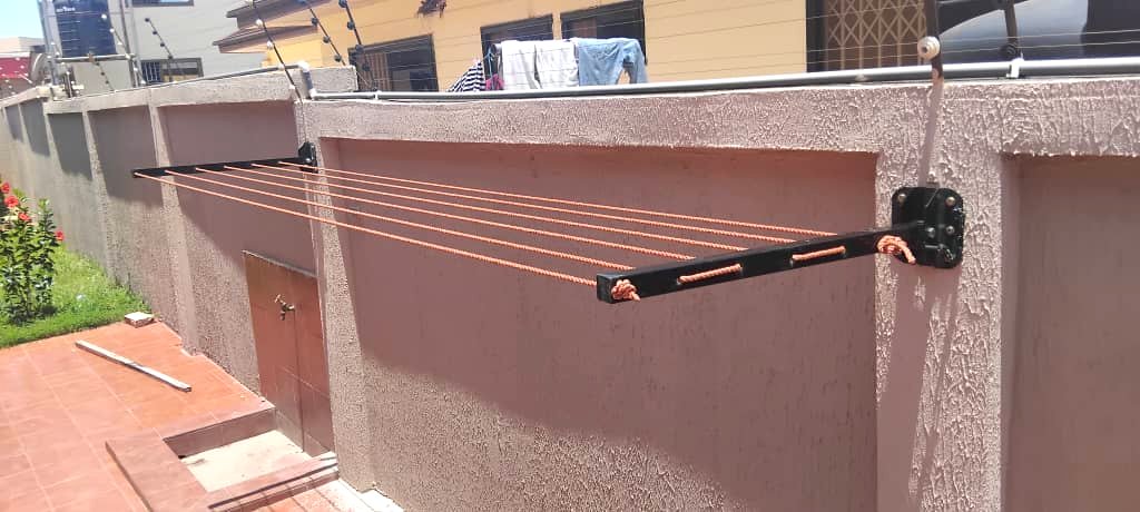 Downward-folding drying line — 6 lines, 2 poles