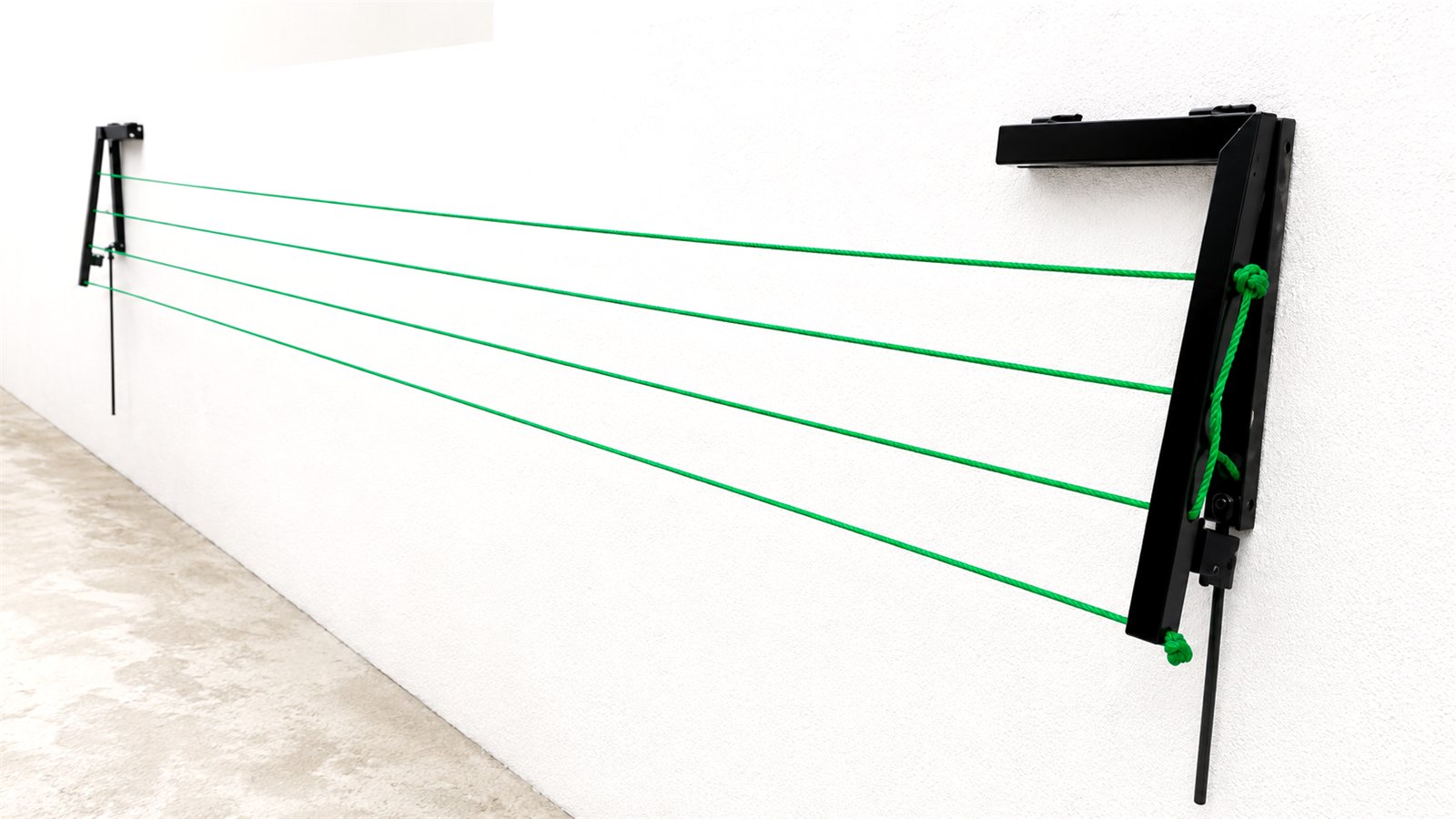 Extended-arm drying line — 4 ropes, 2 support arms