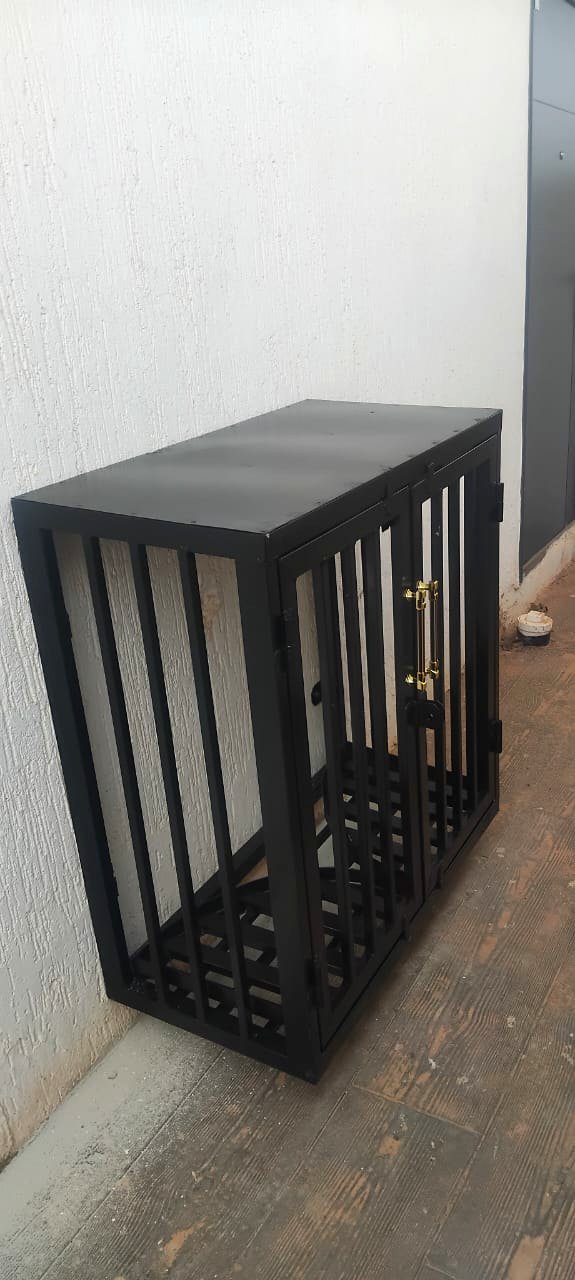 Double swinging-door gas cylinder cage