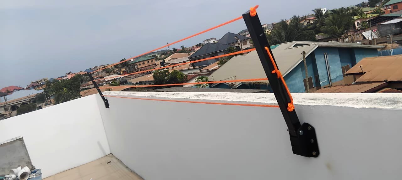 Upward-folding drying line — 4 lines, 2 poles
