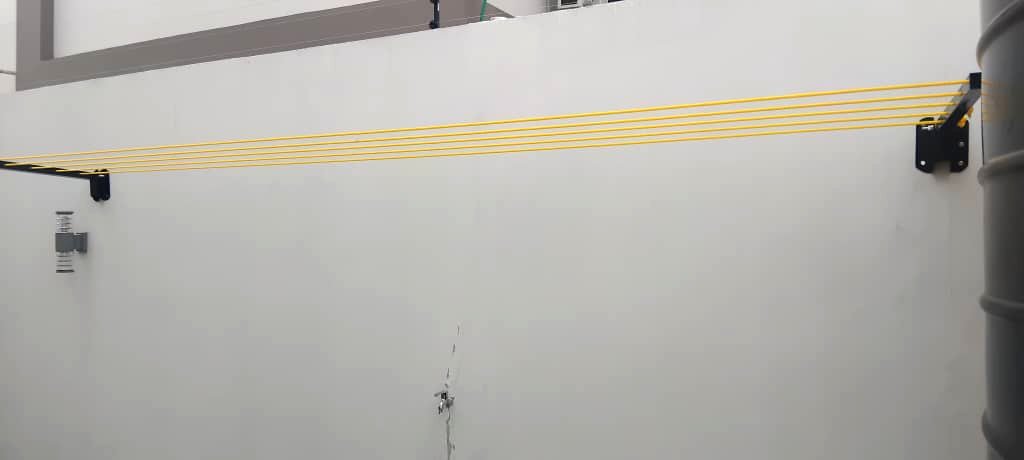 Upward-folding drying line — 5 lines, 2 poles